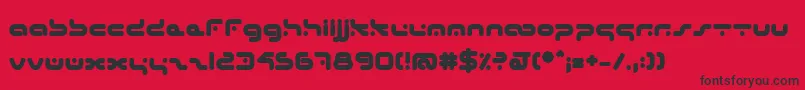 Шрифт HybridB – чёрные шрифты на красном фоне
