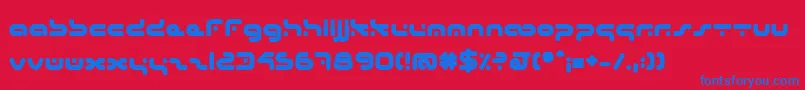 HybridB Font – Blue Fonts on Red Background