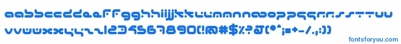 フォントHybridB – 白い背景に青い文字