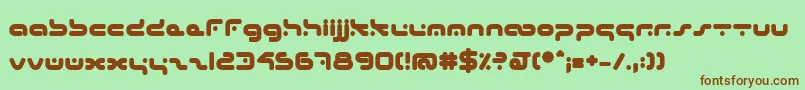 HybridB Font – Brown Fonts on Green Background