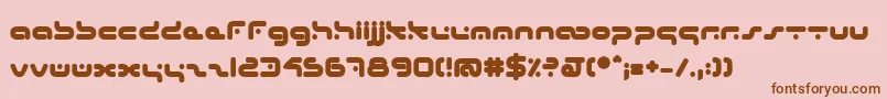 HybridB Font – Brown Fonts on Pink Background