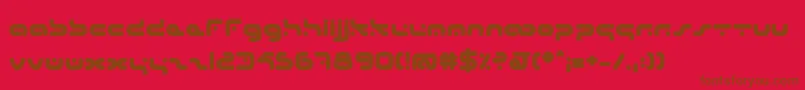 HybridB Font – Brown Fonts on Red Background