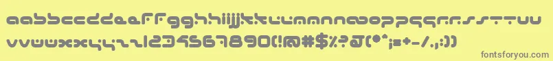HybridB-Schriftart – Graue Schriften auf gelbem Hintergrund