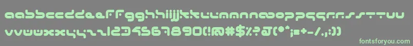 HybridB Font – Green Fonts on Gray Background
