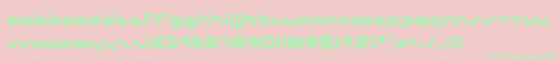 フォントHybridB – ピンクの背景に緑の文字