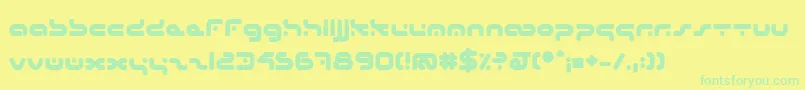 HybridB Font – Green Fonts on Yellow Background