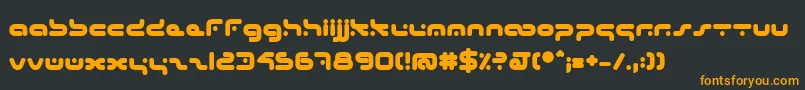 HybridB Font – Orange Fonts on Black Background