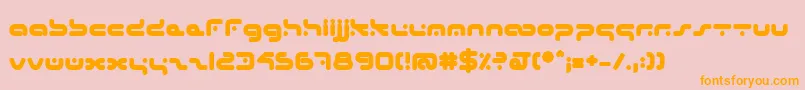 HybridB-Schriftart – Orangefarbene Schriften auf rosa Hintergrund