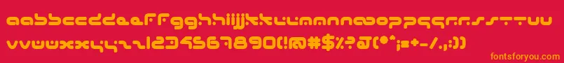 fuente HybridB – Fuentes Naranjas Sobre Fondo Rojo