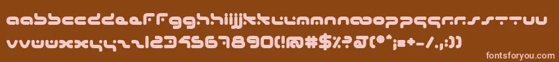 HybridB Font – Pink Fonts on Brown Background