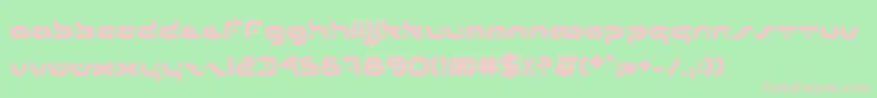 HybridB Font – Pink Fonts on Green Background