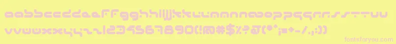 HybridB Font – Pink Fonts on Yellow Background