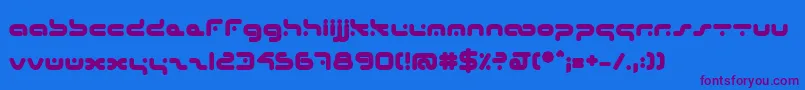 Шрифт HybridB – фиолетовые шрифты на синем фоне