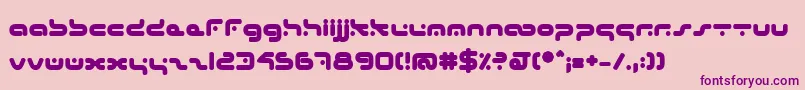 HybridB-Schriftart – Violette Schriften auf rosa Hintergrund