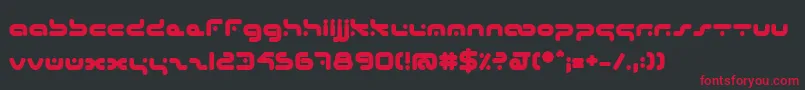 HybridB Font – Red Fonts on Black Background