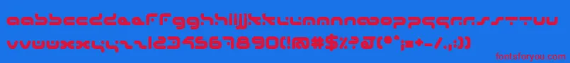 HybridB-fontti – punaiset fontit sinisellä taustalla