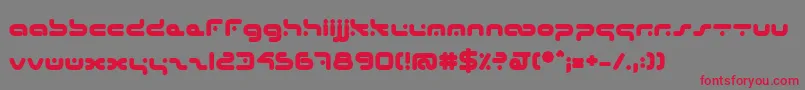 フォントHybridB – 赤い文字の灰色の背景