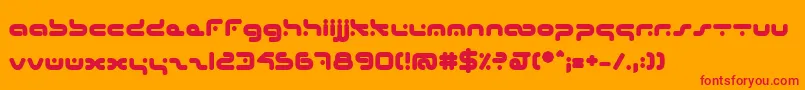 fuente HybridB – Fuentes Rojas Sobre Fondo Naranja