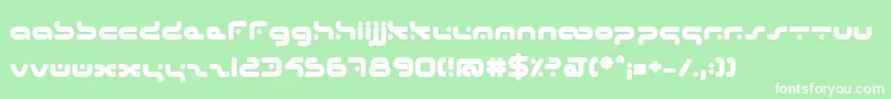 HybridB Font – White Fonts on Green Background
