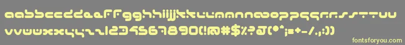 HybridB Font – Yellow Fonts on Gray Background