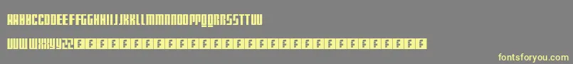 MattSmithDoctorWho-fontti – keltaiset fontit harmaalla taustalla