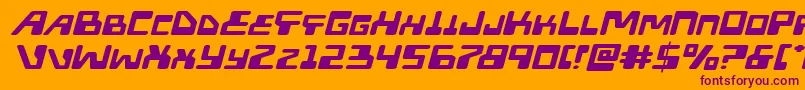 Xpedxtraexpandital Font – Purple Fonts on Orange Background