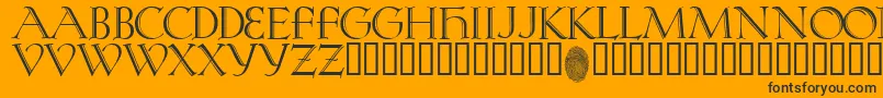 KochRivoli Font – Black Fonts on Orange Background