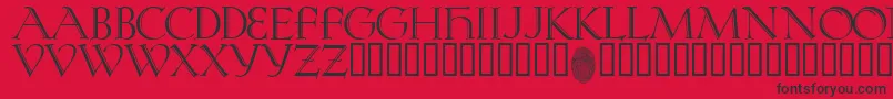 KochRivoli Font – Black Fonts on Red Background