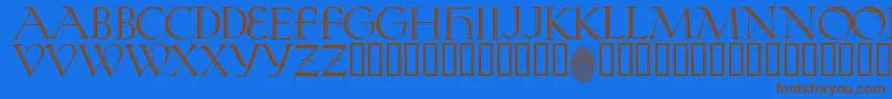 KochRivoli Font – Brown Fonts on Blue Background