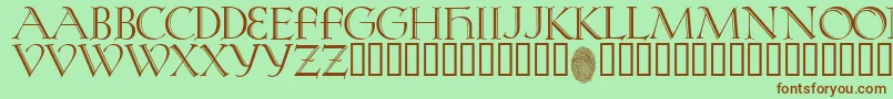 KochRivoli Font – Brown Fonts on Green Background