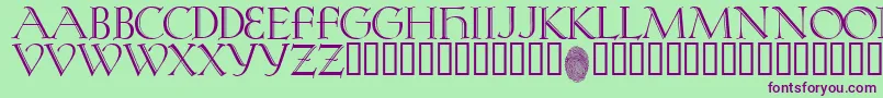 KochRivoli Font – Purple Fonts on Green Background