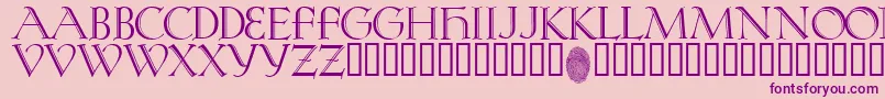 KochRivoli-Schriftart – Violette Schriften auf rosa Hintergrund