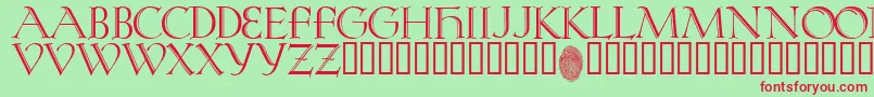 KochRivoli Font – Red Fonts on Green Background