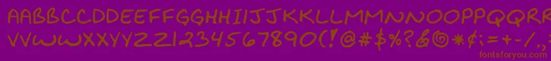 KibbyBold Font – Brown Fonts on Purple Background