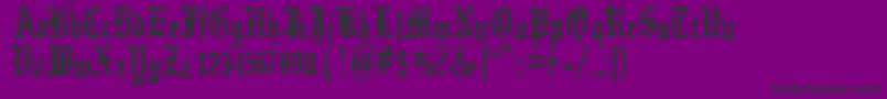フォントGermanUnderground – 紫の背景に黒い文字