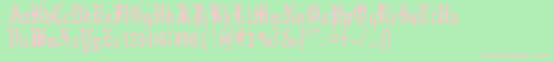 GermanUnderground Font – Pink Fonts on Green Background