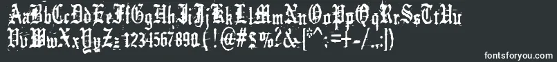 Шрифт GermanUnderground – белые шрифты на чёрном фоне