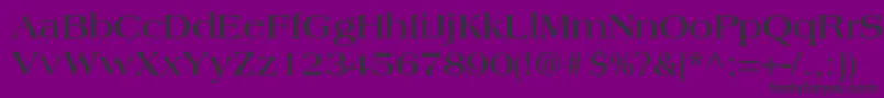 フォントAmericanaLtBold – 紫の背景に黒い文字