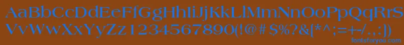 Шрифт AmericanaLtBold – синие шрифты на коричневом фоне