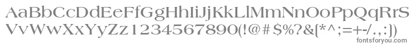 AmericanaLtBold-fontti – harmaat kirjasimet valkoisella taustalla