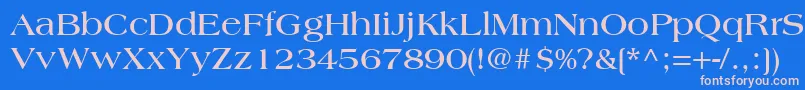 Шрифт AmericanaLtBold – розовые шрифты на синем фоне