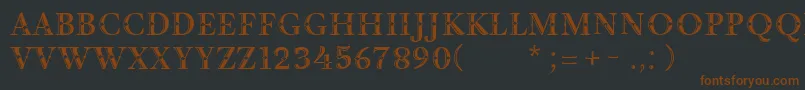 Шрифт DecorInitial – коричневые шрифты на чёрном фоне