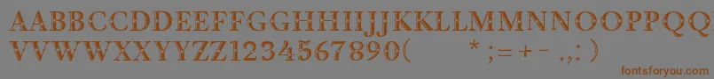 DecorInitial Font – Brown Fonts on Gray Background