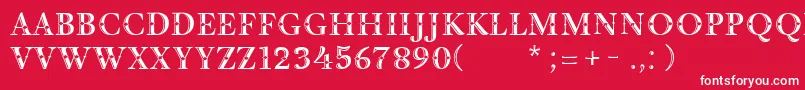 DecorInitial Font – White Fonts on Red Background