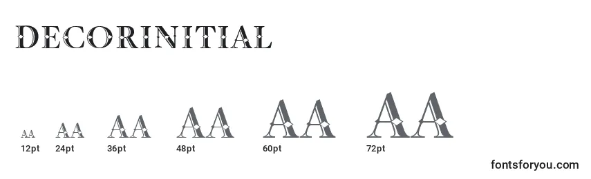 Размеры шрифта DecorInitial