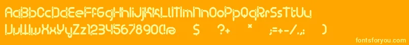 Czcionka BdRamen – żółte czcionki na pomarańczowym tle