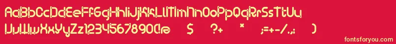 BdRamen Font – Yellow Fonts on Red Background