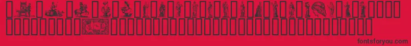 Oktober98 Font – Black Fonts on Red Background