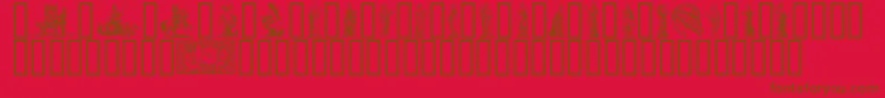 Oktober98 Font – Brown Fonts on Red Background