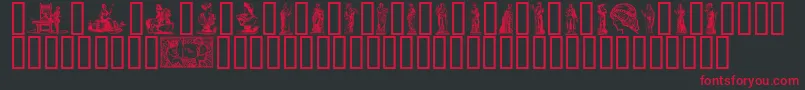 Oktober98 Font – Red Fonts on Black Background